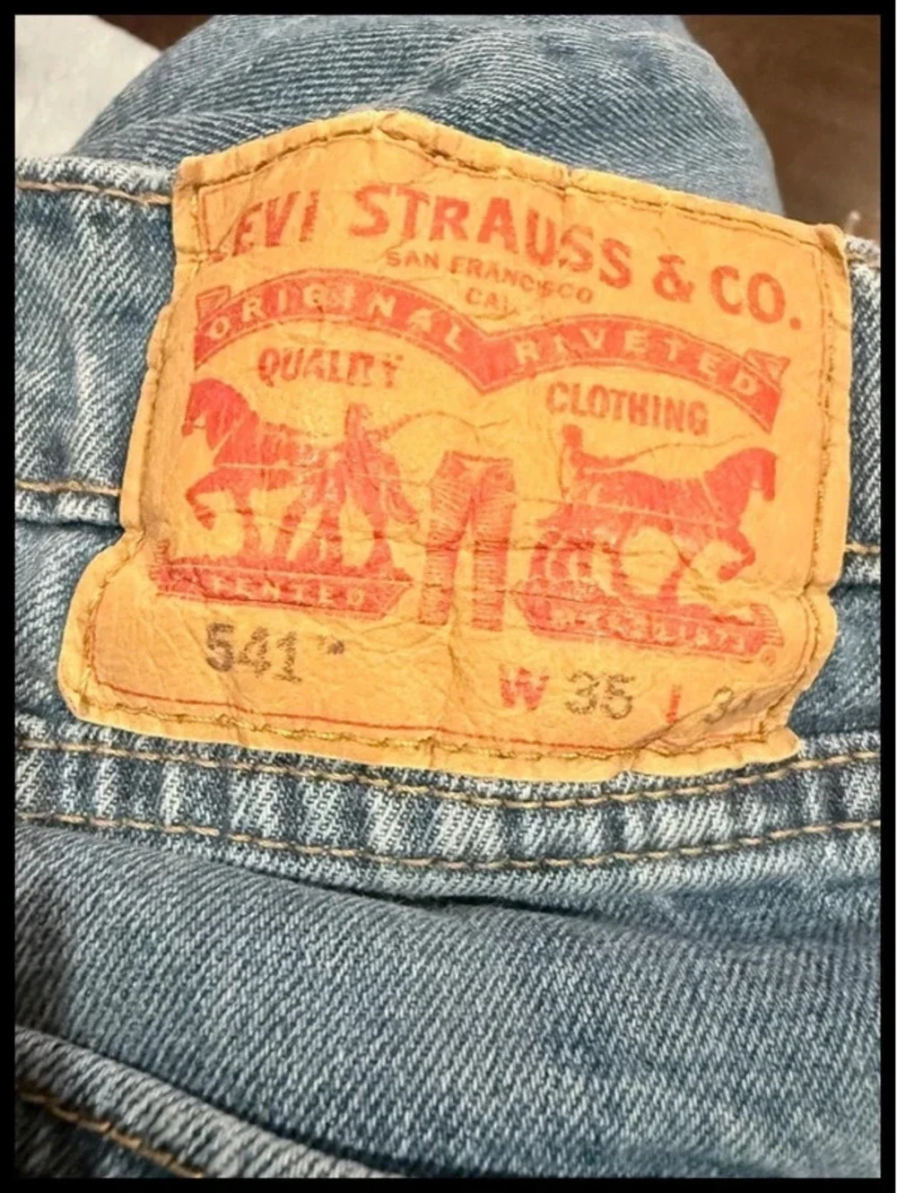 Levi’s 541 Athletic Fit Jeans Men’s W35 L34 Blue Straight Leg Denim 125